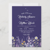 Elegante Wilde Bloem Rustieke Boho Bruiloft  Kaart (Voorkant)
