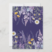 Elegante Wilde Bloem Rustieke Boho Bruiloft  Kaart (Achterkant)