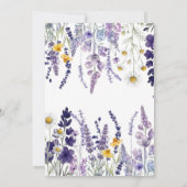 Elegante Wilde Bloem Rustieke Bruiloft Kaart (Achterkant)