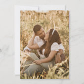 Elegante Wilde Bloem Rustieke Salie Bruiloft Save The Date (Achterkant)