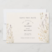 Elegante Wilde Bloem Save the Date (Voorkant)