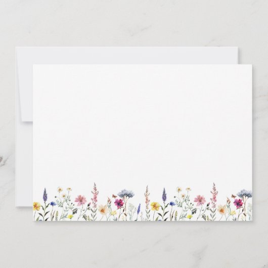 Elegante Wilde Bloem Toekomst Mrs. Bruidsfeestje Bedankkaart (Achterkant)