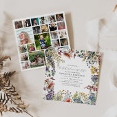 Elegante wilde bloem viering van het leven kaart