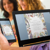 Elegante wilde bloem viering van het leven kaart