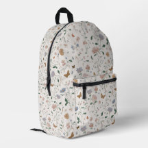 Elegante wilde bloem & vlinder Toile-De-Jouy