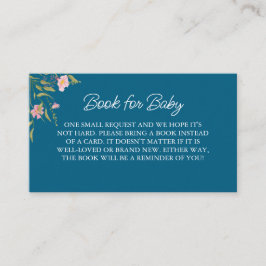Elegante Wilde Bloemen Baby Shower Informatiekaartje