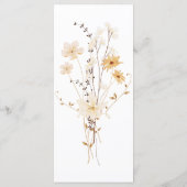 Elegante Wilde Bloemen Baby Shower Menu (Achterkant)