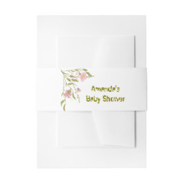 Elegante Wilde Bloemen Baby Shower Uitnodigingen Wikkel