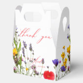 Elegante wilde bloemen bloeiende tuin bruiloft bedankdoosjes (Geopend)