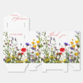 Elegante wilde bloemen bloeiende tuin bruiloft bedankdoosjes (Ongevouwen)