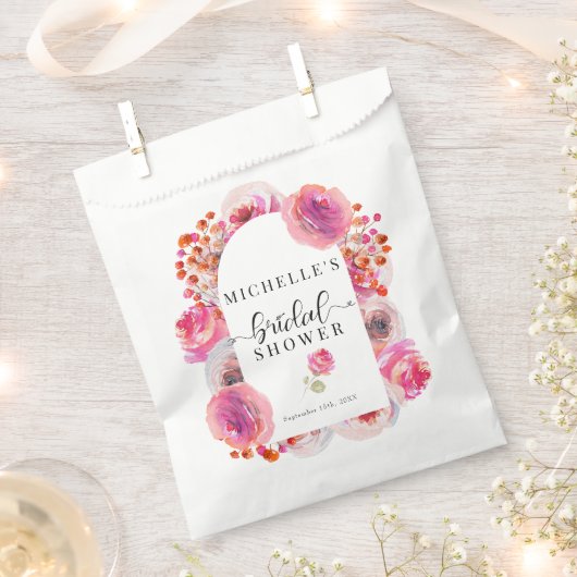 Elegante wilde bloemen | Boho Bruidsdouche Bedankzakje (Geknipt)