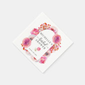 Elegante Wilde Bloemen | Boho Bruidsdouche Servet (Hoek)