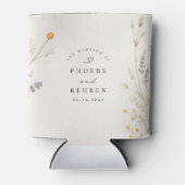 Elegante Wilde Bloemen Bruiloft Blikjeskoeler (Voorkant)
