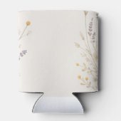 Elegante Wilde Bloemen Bruiloft Blikjeskoeler (Achterkant)