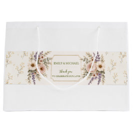 Elegante Wilde Bloemen Bruiloft Groot Cadeauzakje