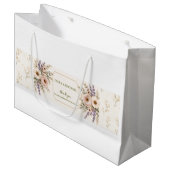 Elegante Wilde Bloemen Bruiloft Groot Cadeauzakje (Voorkant Gekanteld)