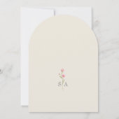 Elegante Wilde Bloemen Bruiloft Kaart (Achterkant)