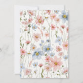 Elegante Wilde Bloemen Bruiloft Kaart (Achterkant)