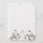 Elegante Wilde Bloemen Bruiloft Kaart (Achterkant)