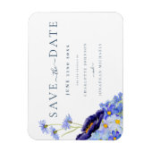Elegante Wilde Bloemen Bruiloft Magneet (Verticaal)
