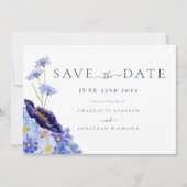 Elegante Wilde Bloemen Bruiloft Save The Date (Voorkant)