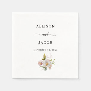 Elegante Wilde Bloemen Bruiloft Servet