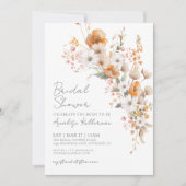 Elegante Wilde Bloemen Bruiloftsdouche Kaart (Voorkant)
