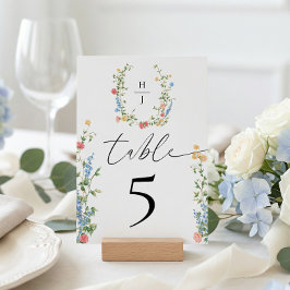 Elegante Wilde Bloemen Bruiloftsreceptie Kaart