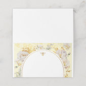 Elegante wilde bloemen bumble bee bruiloft plaatskaartje (Buitenkant ongevouwen)