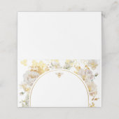 Elegante wilde bloemen bumble bee bruiloft plaatskaartje (Buitenkant ongevouwen)