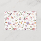 Elegante wilde bloemen Datum nacht ideeën Informatiekaartje (Achterkant)