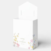 Elegante Wilde Bloemen Groene Script Bruiloft Bedankdoosjes (Geopend)