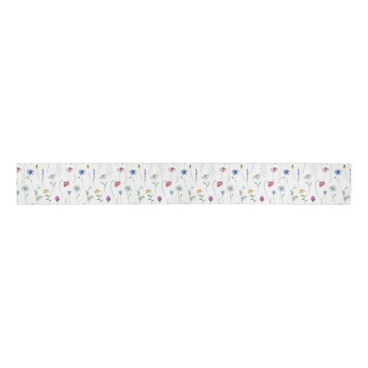 Elegante wilde bloemen grosgrain lint (Voorkant)