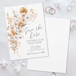 Elegante Wilde Bloemen Herfst Botanische Bloemige  Save The Date