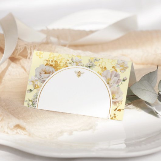 Elegante wilde bloemen hommel bij bruiloft plaats  kaart