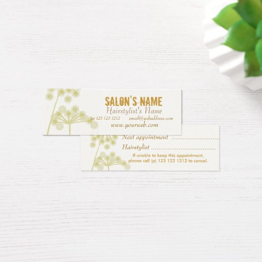 Elegante wilde bloemen moderne professionele bloem mini visitekaartjes (Bureau)