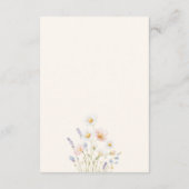 Elegante Wilde Bloemen Ontvangst Huwelijk Informatiekaartje (Achterkant)