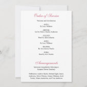 Elegante Wilde Bloemen Printbare Uitvaartprogramma Aankondiging (Achterkant)
