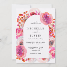 Elegante wilde bloemen | Rustieke foto bruiloft Kaart