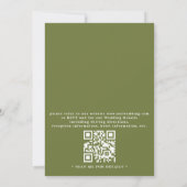Elegante Wilde Bloemen Rustieke Moderne QR Code Tr Kaart (Achterkant)