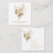Elegante wilde bloemen vierkante visitekaartje (Voorkant / Achterkant)
