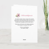 Elegante Wilde Bloemen Vouwbaar Uitvaartprogramma Kaart (Achterkant)