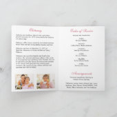 Elegante Wilde Bloemen Vouwbaar Uitvaartprogramma Kaart (Binnen)