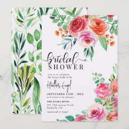 Elegante wilde bloemen | Vrijgezellenfeest van de  Kaart
