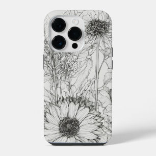 Elegante wilde bloemen wit en zwart Case-Mate iPhone 14 Plus Hoesje