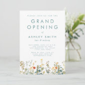 Elegante Wilde Bloemenveld Opening Kaart (Staand voorkant)