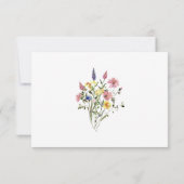 Elegante Wilde Bloemenweide Bruiloft RSVP Kaartje (Achterkant)