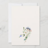 Elegante Wilde Bloemenweide Crème Bruiloft Kaart (Achterkant)