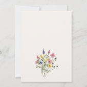 Elegante Wilde Bloemenweide Crème Trouw Save The Date (Achterkant)