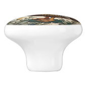 Elegante Wilde Eend William Morris geïnspireerd Keramische Knop (Zijkant)